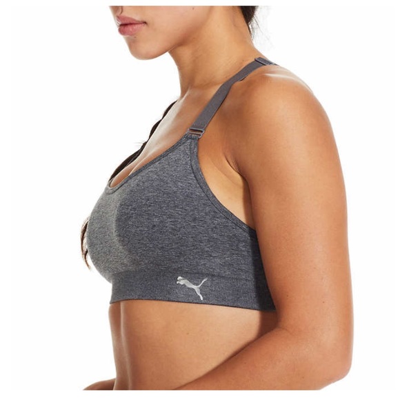 Puma Ladies Sports Bra, 3 pack (Black pack) - Picture 4 of 10